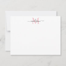 Modern Elegant Girly Script  Rosa Monogram