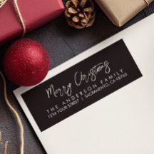 Modern Elegant Glad Jul Träd och Renar