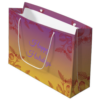 Modern Elegant Glad Jul Typografi Presentbag