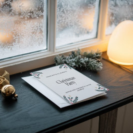 Modern Elegant Glad Julfest Invitation Julkort