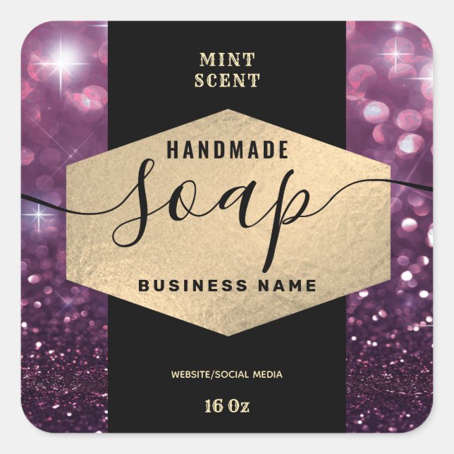 Modern elegant glans skript kroppssmör etikett (Framsida)