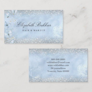 Modern Elegant Glitter Beauty Salon Visitkort