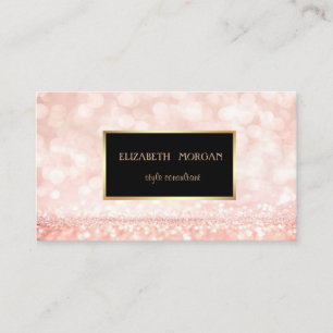 Modern Elegant Glitter Bokeh, Ram Visitkort