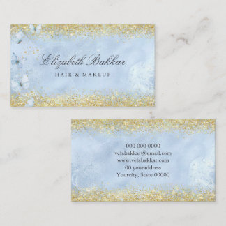 Modern Elegant Glitter Skönhetssalong Visitkort