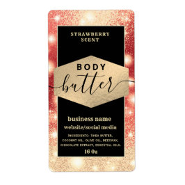 Modern elegant-gnistra-manusetikett för brödtext fraktsedel