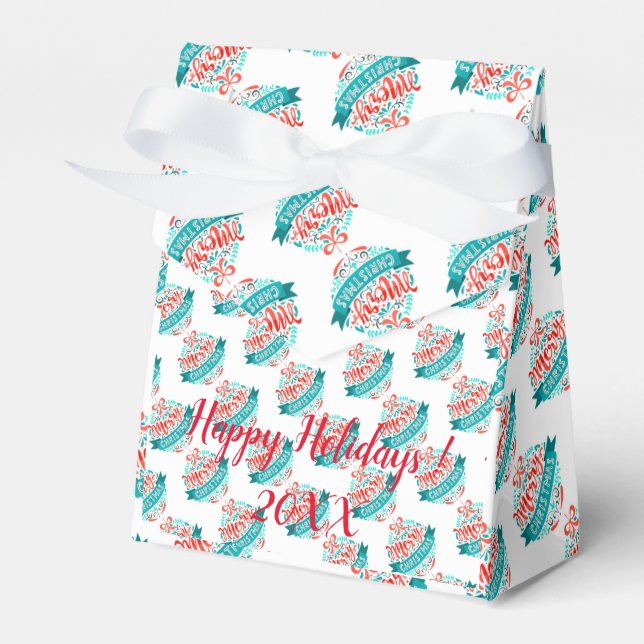 Modern Elegant God jul Helgdagar Presentaskar (Framsidan Sidan)