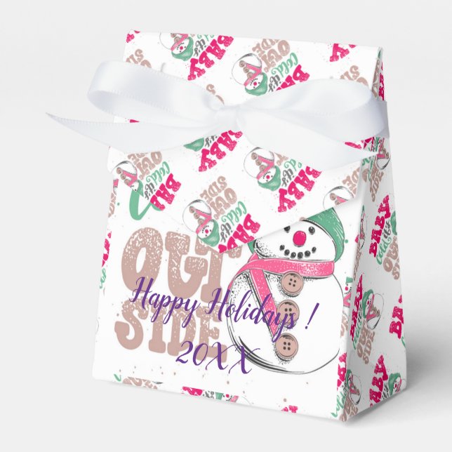 Modern Elegant God jul Helgdagar Presentaskar (Framsidan Sidan)