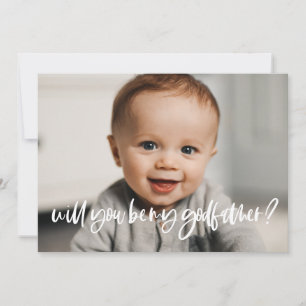 Modern elegant Godfather frieri fotokort Inbjudningar