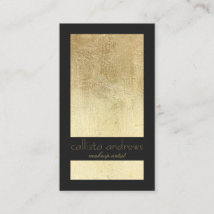 Modern Elegant Gold Foil Black Färg Block Visitkort