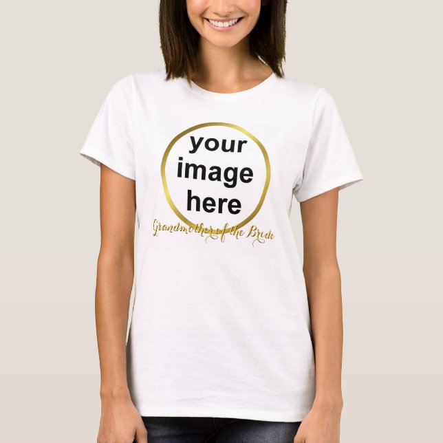 Modern Elegant Gold Foil GRANDMOTHER of the BRIDE T-shirt (Framsida)