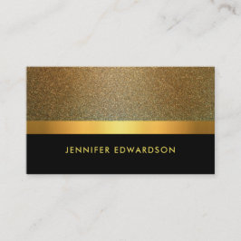 Modern Elegant gold glitter black professional Visitkort