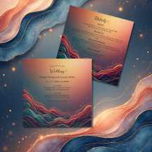 Modern Elegant Gold Marble Navy Terracotta Wedding