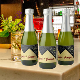 Modern Elegant Golden Diamond Personligt bröllp