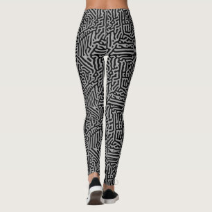Modern elegant grå och svart klassisk leggings