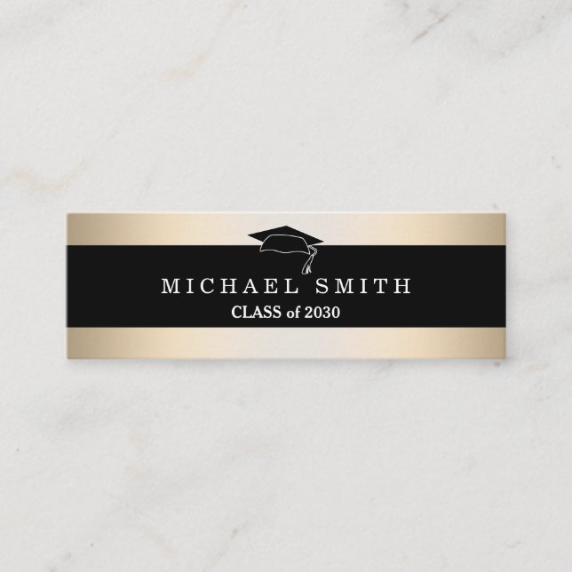 Modern Elegant Graduation Name Card (Framsida)