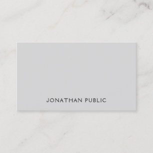 Modern Elegant Grått White-Trendig - enkel mall Visitkort