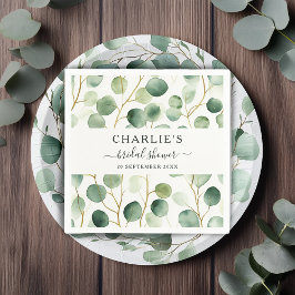 Modern Elegant Greenery Möhippa Pappersservett