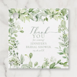 Modern Elegant Grönska Vikta Tack  Gåvor Etiketter