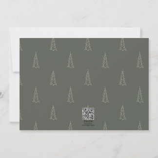 Modern Elegant Grönt Collage jul Holida Card Tack Kort