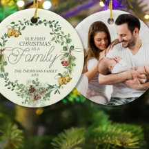 Modern Elegant Grönt - Jul i botanisk Blommigt