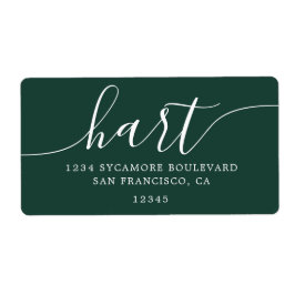 Modern Elegant Grönt Script Family Returadress Fraktsedel