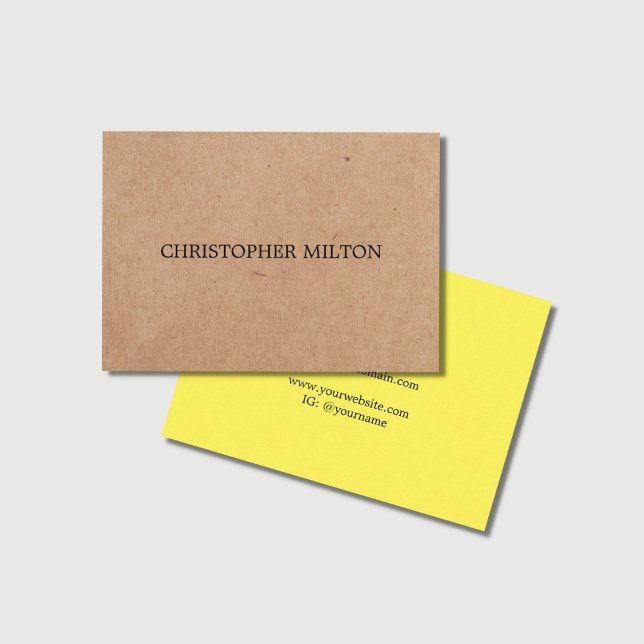 Modern Elegant Grönt tryckt KraftPaper Consultant Visitkort (Skapare uppladdad)