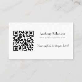 Modern Elegant - grundläggande märkord och QR-kod Visitkort