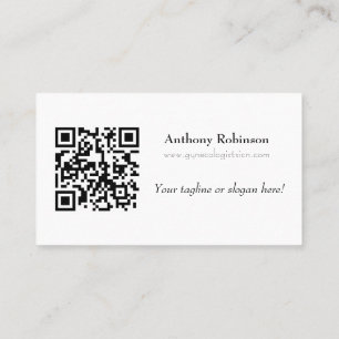 Modern Elegant - grundläggande märkord och QR-kod Visitkort