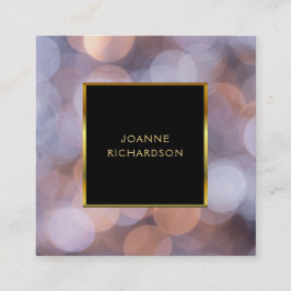 Modern elegant guld blå professionell fyrkantigt visitkort
