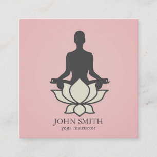 Modern Elegant Guld Chakra Andlig Energy Yoga Fyrkantigt Visitkort
