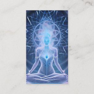 Modern Elegant Guld Chakra Andlig Energy Yoga Visitkort