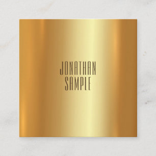 Modern Elegant Guld Charmig Design Unik Enkel Fyrkantigt Visitkort