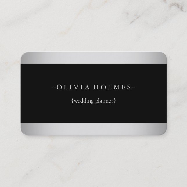 Modern Elegant Guld Folie Metall Professional Visitkort (Framsida)