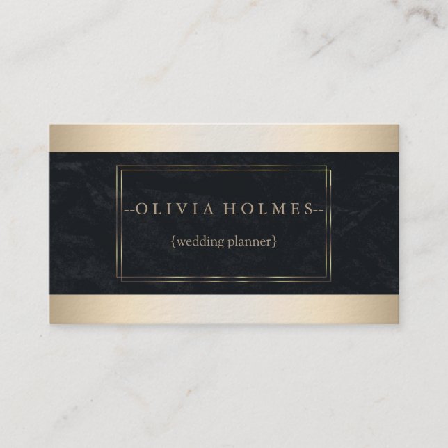 Modern Elegant Guld Folie Metall Professional Visitkort (Framsida)