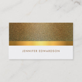 Modern Elegant guld glitter vit professionell Visitkort