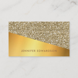 Modern elegant guld- glitterchicprofessionell visitkort