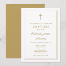 Modern Elegant Guld Gräns-baptism
