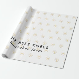 Modern & Elegant Guld Honungs Biskötare Presentpapper