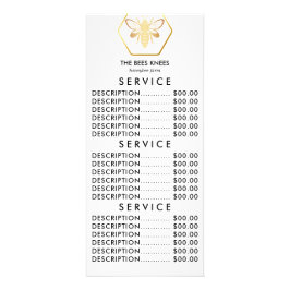 Modern & Elegant Guld Honungsbinärvårdare Reklamkort