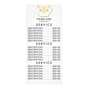 Modern & Elegant Guld Honungsbinärvårdare Reklamkort