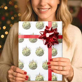 Modern Elegant Guld-juldocka Ornamet Presentpapper