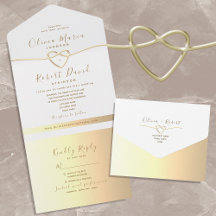 Modern Elegant Guld Kalligrafi Bröllop