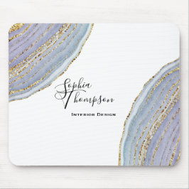 Modern elegant guld- lavendelGeode Agate Mousepad Musmatta