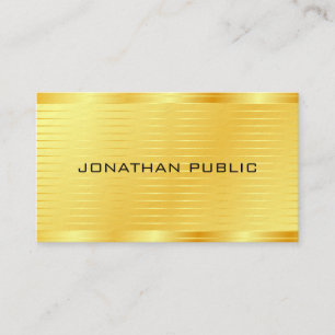 Modern Elegant Guld Look Premium Tjock Visitkort