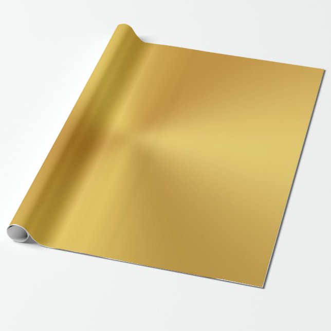 Modern Elegant Guld Metallic Presentpapper (Utrullad)