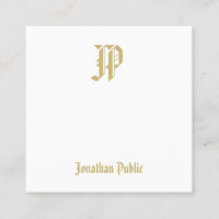Modern elegant guld- Monogrammed lyxig mall