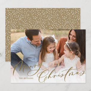 Modern Elegant Guld Script God jul Julkort