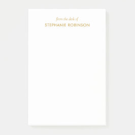 Modern Elegant Guld-skriptAnpassningsbar Post-it Block