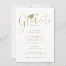 Modern Elegant Guld-skriptStudentfest