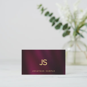 Modern Elegant Guld Text Monogram Skapa Din Egen Visitkort